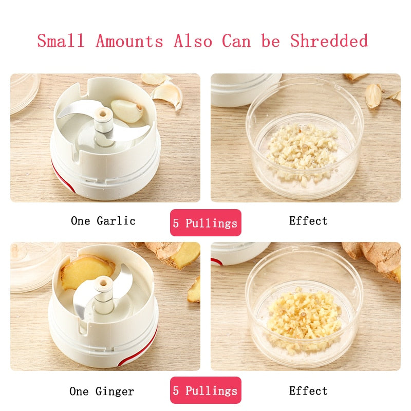 Mini Food Garlic Vegetable Grinder Chopper Mincer Crusher Press for Meat Nuts